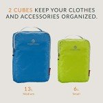 Eagle Creek Pack-It Specter Compression Packing Cubes Set, White/Strobe - Small/Medium