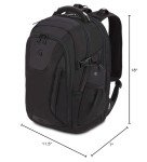 SwissGear ScanSmart Laptop Bag, Black Stealth, Fits 15-Inch Notebook
