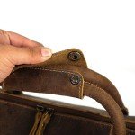 KomalC Leather Travel Duffle Bags for Men and Women Full Grain Leather Overnight Weekend Leather Bags Sports Gym Duffle. (Buffalo Distressed Tan)
