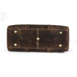 KomalC Leather Travel Duffle Bags for Men and Women Full Grain Leather Overnight Weekend Leather Bags Sports Gym Duffle. (Buffalo Distressed Tan)