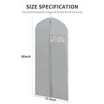 Garment Bags for Travel, 50'' Garment Bags for Hanging Clothes, Suit bag (Set of 2, 23.3'' X 50'')