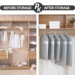 Garment Bags for Travel, 50'' Garment Bags for Hanging Clothes, Suit bag (Set of 2, 23.3'' X 50'')