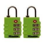 Master Lock 4684T Set Your Own Combination TSA Approved Luggage Lock, 1-3/8 in. Wide, Colors May Vary, 2 Count