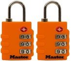 Master Lock 4684T Set Your Own Combination TSA Approved Luggage Lock, 1-3/8 in. Wide, Colors May Vary, 2 Count