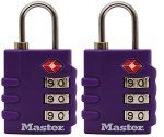 Master Lock 4684T Set Your Own Combination TSA Approved Luggage Lock, 1-3/8 in. Wide, Colors May Vary, 2 Count