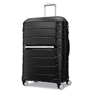Samsonite Freeform 28-Inch Large Luggage with Dual 360° Spinner Wheels - Checked Suitcase - TSA Lock, Airline-Approved - Lightweight Durable Polypropylene Expandable Hardshell - Black