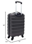 Wrangler Hardside Spinner Carry-On Luggage, Charcoal, 22-Inch