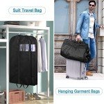 KIMBORA 43" Suit Bags for Closet Storage and Travel, Gusseted Hanging Garment Bags for Men Suit Cover With Handles for Clothes, Coats, Jackets, Shirts（3 Packs）