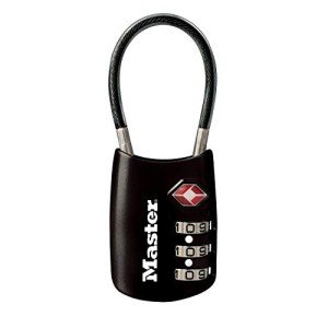 Master Lock TSA Set Your Own Combination Luggage Lock, TSA Approved Lock with Code for Luggage, Bags, Suitcase, and Backpacks, (Color May Vary), 4688D