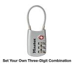 Master Lock TSA Set Your Own Combination Luggage Lock, TSA Approved Lock with Code for Luggage, Bags, Suitcase, and Backpacks, (Color May Vary), ‎4688D