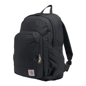 Carhartt 25L Classic Backpack, Durable Water-Resistant Pack W/ 15" Laptop Sleeve and Multiple Organizational Compartments, Black, PFAS Free