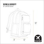 Carhartt 25L Classic Backpack, Durable Water-Resistant Pack W/ 15" Laptop Sleeve and Multiple Organizational Compartments, Black, PFAS Free