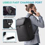 BANGE Men's Anti-Theft Backpack,Waterproof Fashion Travel Backpacks,High Tech Backpack with USB3.0 Charging Port,Business Laptop Backpack Fits 17.3 Inch Notebook…