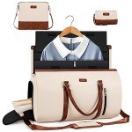 Convertible Garment Duffel Bag for Travel - Carry On Garment Bags With Toiletry Bag Large Weekender Bag for Men Women 2 in 1 Hanging Suitcase Suit Travel Duffel Overnight Bags 4pcs Set
