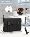 Relavel Travel Hanging Toiletry Bag for Men Women Travel Kit Shaving Bag Waterproof Large Makeup Bag Wash Bag Makeup Organizer Cosmetic Case for Bathroom Shower Black