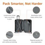 Amazon Basics 30-Inch Hardside Checked Luggage With TSA Lock, Hardshell Suitcase With Wheels, Expandable For Up to 12.5% More Space, With Scratch-Resistant Surface, 8 Multi-directional Wheels, Black