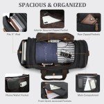 Gonex Canvas Duffle Bag for Travel 50L Expandable Duffel Weekend Overnight Bag men (Dark Gray)