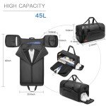 Garment Duffle Bags for Travel,Moulyan Convertible Garment Bag with Shoe Compartment,3 in 1 Waterproof Travel Suit Bag with Shoulder Strap for Men Women