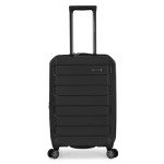 Traveler's Choice Pagosa Indestructible Hardshell Expandable Spinner Luggage, Black, Carry-on