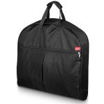 SLEEPING LAMB Heavy Duty Garment Bag for Travel, 43''Waterproof Suit Bag for Men Travel and Foldable Carry On Garment Bag for Hanging Clothes with Large Pocket in Business Trip, Black