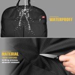 SLEEPING LAMB Heavy Duty Garment Bag for Travel, 43''Waterproof Suit Bag for Men Travel and Foldable Carry On Garment Bag for Hanging Clothes with Large Pocket in Business Trip, Black