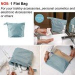 Travel Packing Cubes 8 Pcs Set, Luggage Packing Organizers with Shoe Bag and Toiletry Bag（Pink）