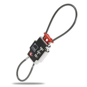 Lewis N. Clark Triple Security Lock - Resettable Combination Lock, Black, 3-Dial, TSA Friendly, Durable, 1 Pack