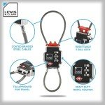 Lewis N. Clark Triple Security Lock - Resettable Combination Lock, Black, 3-Dial, TSA Friendly, Durable, 1 Pack