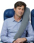 TRAVELREST Ultimate Travel Pillow & Body Pillow - Headrest, Auto, Bus, Train, Office Napping, Camping, Wheelchairs, Comfort and Support, Rolls Up, Straps to Airplane Seat & Car - Blue