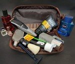 Leather Toiletry Bag for Men - Travel Gift Shaving Dopp Kit - Bathroom Shower Organizer - Cosmetic Makeup Bag for Women