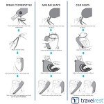 TRAVELREST Ultimate Travel Pillow & Body Pillow - Headrest, Auto, Bus, Train, Office Napping, Camping, Wheelchairs, Comfort and Support, Rolls Up, Straps to Airplane Seat & Car - Blue