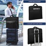 Garment Bag Travel Suit Bag for Men Large 40-Inch Carry on Garment Bag Up to 3 Suits for Business Trips,2 in 1 Hanging Suitcase Luggage Bags for Travel,Foldable Carry on Bag Fits 15.6Inch Laptop,Black