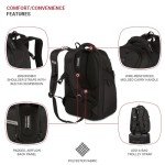SwissGear Endure ScanSmart Laptop Backpack, Black, 17.75-Inch
