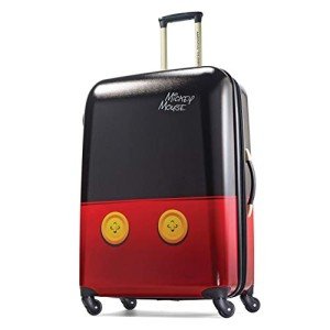 American Tourister Disney Hardside Luggage With Spinner Wheels, Mickey Mouse Pants, Checked-Large 28-Inch