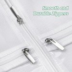 MISSLO Portable 70" Wedding Dress Garment Bag with Bride Tote Bag 8'' Gusseted Dress Bags for Gowns Long 4 Pockets Dress Cover for Women, White