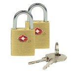 Travelon Tsa Set Of 2 Padlocks Luggage Locks, Brass, One Size