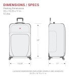 SwissGear Sion Softside Expandable Luggage, Black, Checked-Medium 25-Inch