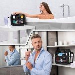 Travel Toiletry Bag for Men and Women - Large Hanging Toiletry Organizer - Waterproof Hygiene Bag with Metal XXL Swivel Hook, with YKK Zippers and 19 Compartments for Toiletries, Makeup, Cosmetics