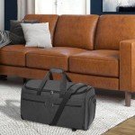 Garment Duffle Bags for Travel, Bukere Convertible Carry on Garment Duffel Bag for Men Women, Shoe Compartment, 2 in 1 Hanging Dress Suitcase Suit Travel Bags, Midnight Grey