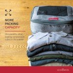 LeanTravel Compression Packing Cubes for Travel Organizers with Double Zipper (6-Pack (2L+2M+2S), Grey)
