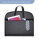 Limoomil Heavy Duty Waterproof Garment Bag for Travel, Tear Resistance Suit Bag for Men Travel for Suits, Tuxedos, Coats, Uniform. 42 inch