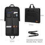 Garment Bags for Travel,Moulyan Carry on Garment Bags for Hanging Clothes Travel,Waterproof Suit Bag with Straps for Men Women Black