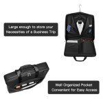 Garment Bags for Travel,Moulyan Carry on Garment Bags for Hanging Clothes Travel,Waterproof Suit Bag with Straps for Men Women Black