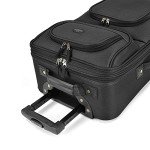 U.S. Traveler Carry-on Luggage Lightweight Softside Suitcase, Black, 2 Wheel-2 Piece