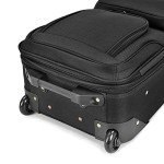 U.S. Traveler Carry-on Luggage Lightweight Softside Suitcase, Black, 2 Wheel-2 Piece