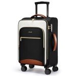 LOVEVOOK Carry On Luggage 22x14x9 Airline Approved, 20 Inch Softside Suitcases with Wheels, Lightweight Spinner Carry on Suitcase with TSA Lock, Water-Resistant Large Capacity Luggage for Travel