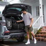 Gonex 100L Large Foldable Travel Duffle Bag with Shoes Compartment, Packable Lightweight Water Repellent Duffel Bag for Camping Gym Weekender Bag Black