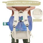 Sinaliy Large Travel Backpack, 40L Carry on Backpack flight Approved, Waterproof Personal Item Size Travel Bag for College, Business, Hiking, Work, Beige