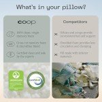 Coop Home Goods Original Travel and Camping Adjustable Pillow, Small Camping Pillow with Compressible Stuff Sack, Medium-Firm Memory Foam with Lulltra Washable Cover, CertiPUR-US Certified (19x13)