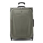 Travelpro Maxlite 5 Softside Expandable Upright 2 Wheel Checked Luggage, Lightweight Suitcase, Men and Women, Slate Green, Checked Medium 26-Inch